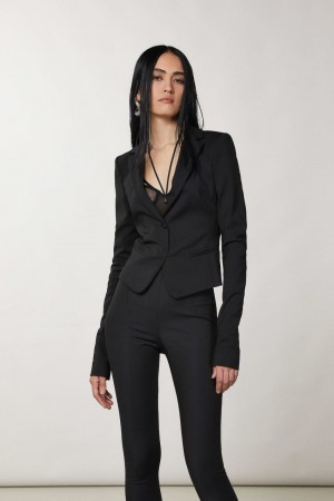 Patrizia Pepe 1-button Jacket Schwarz | 632854-TIS