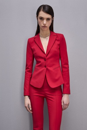 Patrizia Pepe 2-button Slim Jacket Rot | 473851-LKX
