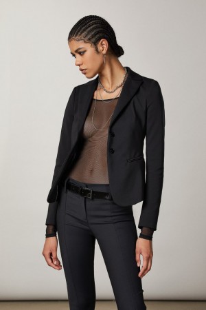 Patrizia Pepe 2-button Slim Jacket Schwarz | 891745-SRW