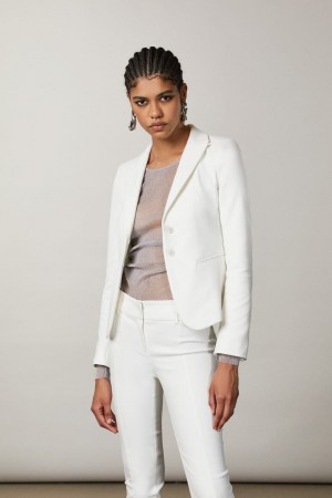 Patrizia Pepe 2-button Slim Jacket Weiß | 425801-LKX