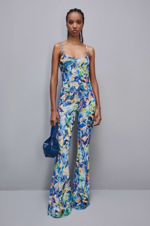 Patrizia Pepe Arty Splash Stretch Tulle Print Jumpsuit Mehrfarbig | 457890-CYD