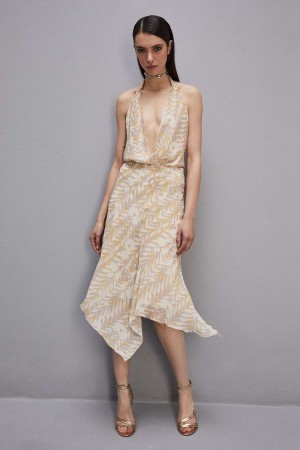Patrizia Pepe Asymmetrical Chiffon Skirt Mehrfarbig | 493175-TLI