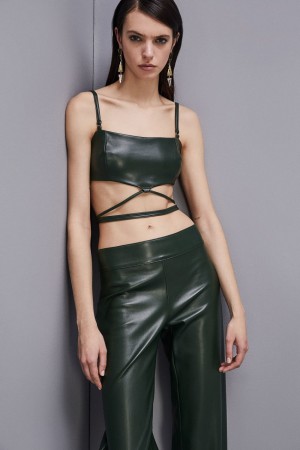 Patrizia Pepe Bandeau Bra With Straps Grün | 270618-VFJ