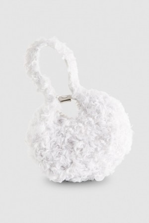 Patrizia Pepe Bangle Bag Fluffy Weiß | 298647-WOX