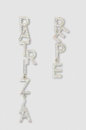 Patrizia Pepe Brass And Crystal Earrings Silber | 893621-QZR