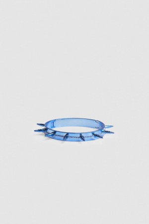 Patrizia Pepe Brass And Glass Bracelet Blau | 897310-JNC