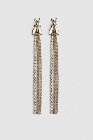 Patrizia Pepe Brass And Glass Earrings Gold | 653420-NMC