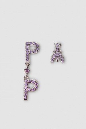 Patrizia Pepe Brass And Glass Earrings Rosa | 184329-WKO