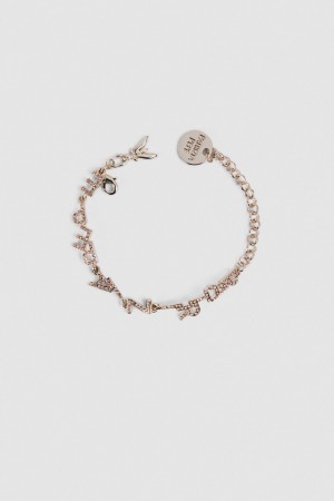 Patrizia Pepe Brass Bracelet With Rhinestones Gold | 928637-NJV