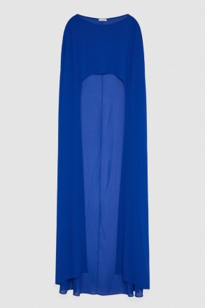 Patrizia Pepe Cape In Poly Georgette With Neckline On The Back Hellblau | 506719-FLT