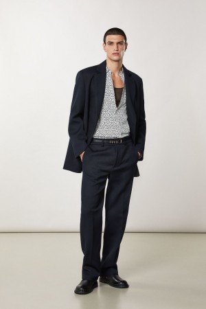 Patrizia Pepe Classic Cotton Pants Blau | 052918-ESB