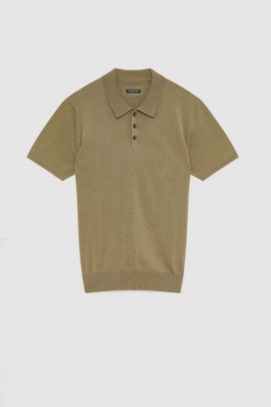 Patrizia Pepe Cotton Blend Polo Shirt Grün | 950286-XQP