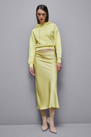Patrizia Pepe Cotton Hoodie Gelb | 017926-WJC