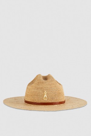 Patrizia Pepe Cowboy Hat With Leather Strap Weiß | 298375-LCT