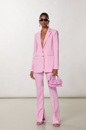 Patrizia Pepe Crepe Blazer Jacket Rosa | 207185-DNT