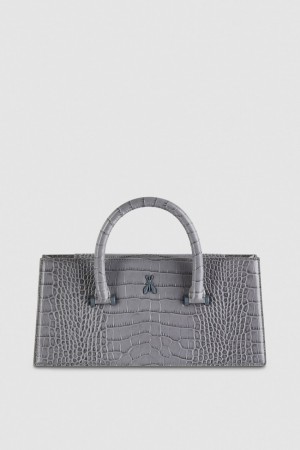 Patrizia Pepe Crocodile-print Fly Bamby Grau | 071598-BOL