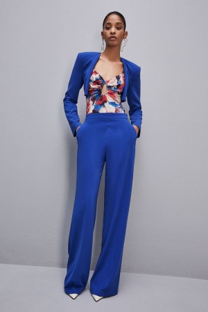 Patrizia Pepe Cut-out Top With Straps In Viscose Satin Mehrfarbig | 136942-ZKP