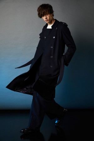 Patrizia Pepe Double-breasted Wool-blend Trench Coat Blau | 342895-BDZ