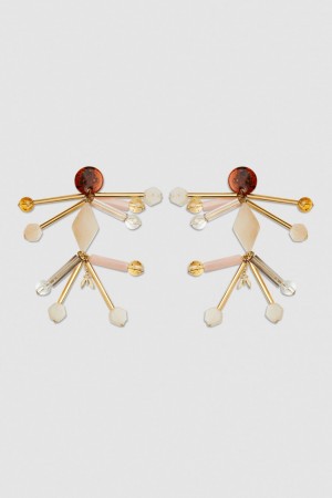 Patrizia Pepe Earrings With Techno Pop Fly Appliqué Mehrfarbig | 503687-LIU