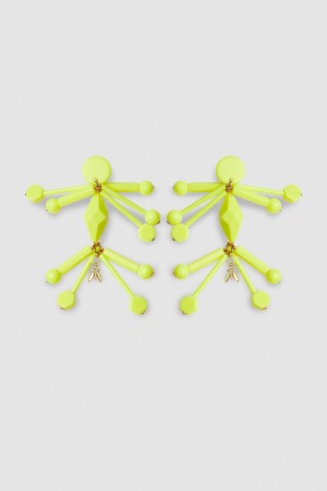 Patrizia Pepe Earrings With Techno Pop Fly Appliqué Gelb | 382561-LAX