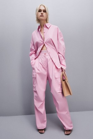 Patrizia Pepe Essential Cargo Pants Rosa | 136748-LQU