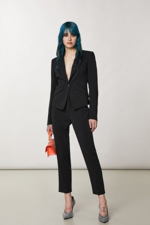 Patrizia Pepe Essential Crepe Jacket Schwarz | 493267-BWZ