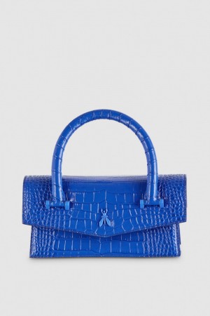 Patrizia Pepe Fly Bamby Croco Blau | 735812-YFD