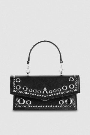 Patrizia Pepe Fly Bamby Eyelet Bag Schwarz | 786529-DRH