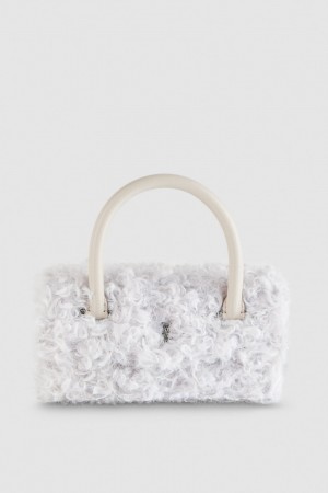 Patrizia Pepe Fly Bamby Fluffy Bag Weiß | 216945-DCN