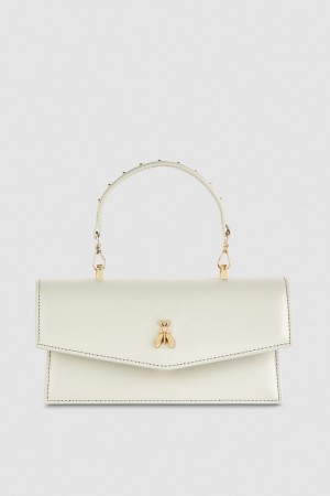 Patrizia Pepe Fly Bamby Leather Shoulder Bag Grau | 780521-PTJ