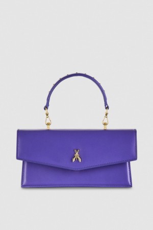 Patrizia Pepe Fly Bamby Leather Shoulder Bag Lila | 748391-UNW