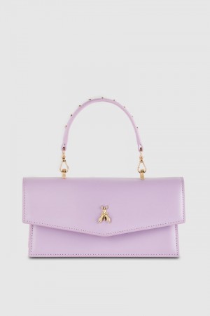 Patrizia Pepe Fly Bamby Leather Shoulder Bag Lila | 651029-CYZ