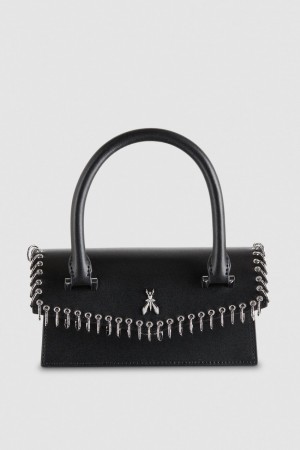 Patrizia Pepe Fly Bamby Piercing Shoulder Bag Schwarz | 629807-YRJ