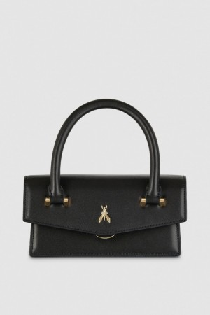 Patrizia Pepe Fly Bamby Shoulder Bag With Handles Schwarz | 476108-HIQ