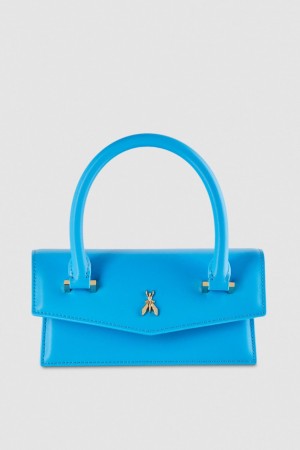 Patrizia Pepe Fly Bamby Shoulder Bag With Handles Hellblau | 378165-CIA