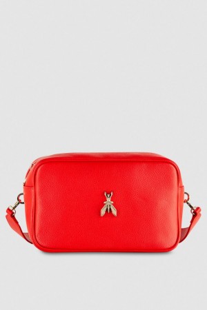 Patrizia Pepe Fly Camera Leather Bag With Chain Rot | 214560-ADU