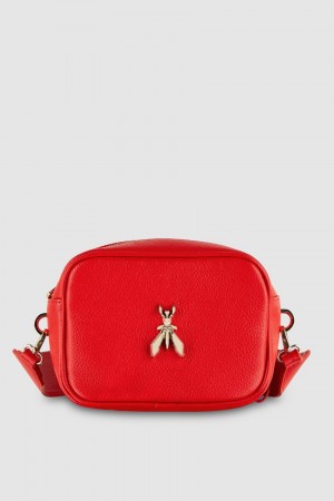 Patrizia Pepe Fly Camera Leather Shoulder Bag Rot | 731028-LCT