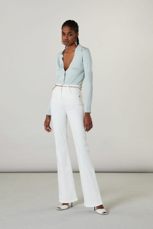 Patrizia Pepe Fly Embroidery Jeggings Weiß | 289140-XKT