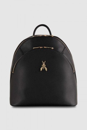 Patrizia Pepe Fly Leather Backpack With Double Pocket Schwarz | 135074-PXE