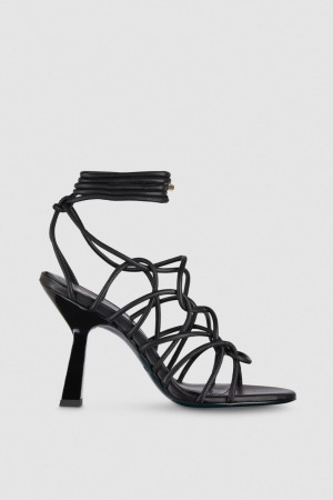 Patrizia Pepe Heeled Ankle Sandals Schwarz | 329048-GXD