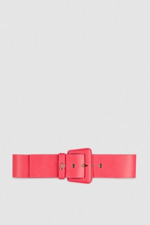 Patrizia Pepe High-waisted Belt With Leather Lining Rosa | 604973-IFB