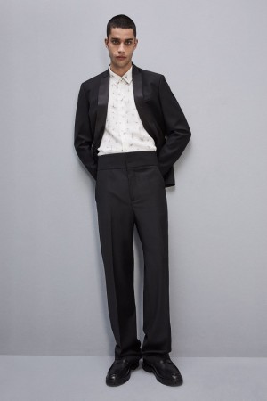 Patrizia Pepe High-waisted Pants In Cool Wool Schwarz | 103982-XBV