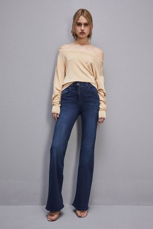 Patrizia Pepe Jeans Jeggings Flare Blau | 062459-VJM