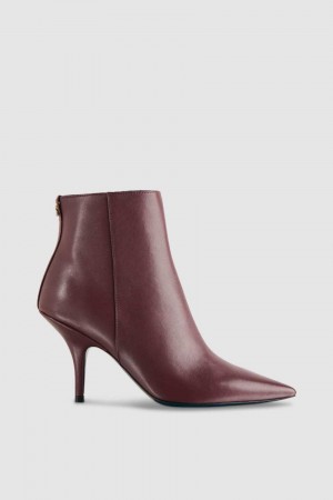Patrizia Pepe Leather Ankle Boots Lila | 641728-DEP