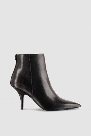 Patrizia Pepe Leather Ankle Boots Schwarz | 937514-WVY