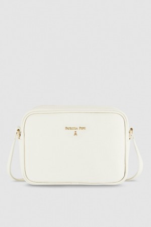 Patrizia Pepe Leather Camera Bag With Inside Pocket Beige | 406918-OKJ