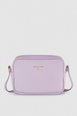 Patrizia Pepe Leather Camera Bag With Inside Pocket Lila | 391264-OUX
