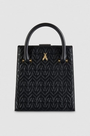 Patrizia Pepe Leather Handbag Schwarz | 018627-GCU