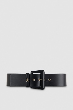Patrizia Pepe Leather High-waisted Belt Schwarz | 018697-MYF