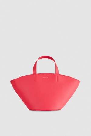 Patrizia Pepe Leather Shopping Bag With Handles Rosa | 091753-RHE